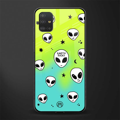 earth sucks neon edition glass case for samsung galaxy a51 image
