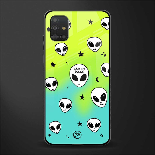 earth sucks neon edition glass case for samsung galaxy a51 image