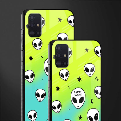earth sucks neon edition glass case for samsung galaxy a71 image-2