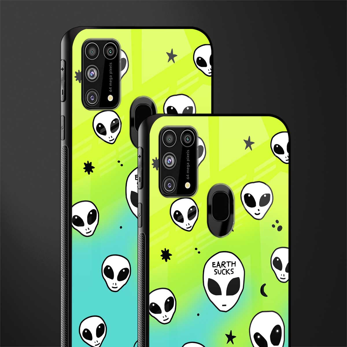 earth sucks neon edition glass case for samsung galaxy m31 image-2