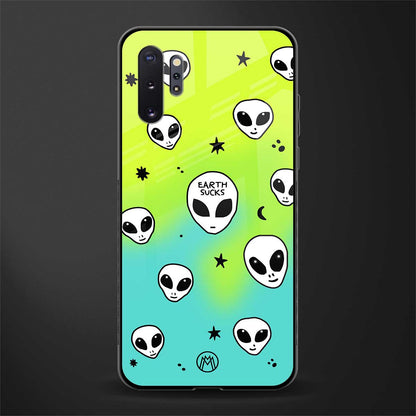 earth sucks neon edition glass case for samsung galaxy note 10 plus image