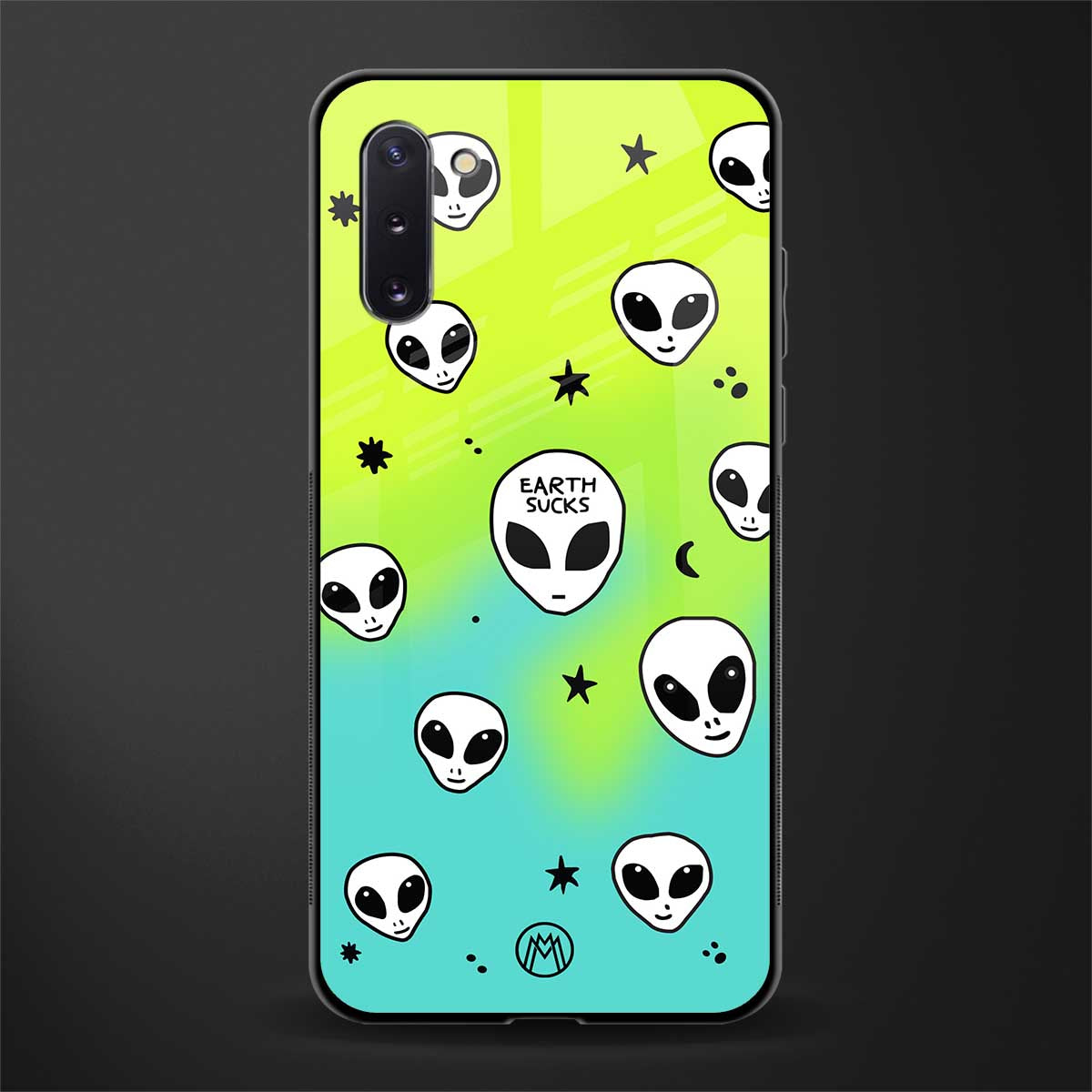 earth sucks neon edition glass case for samsung galaxy note 10 image