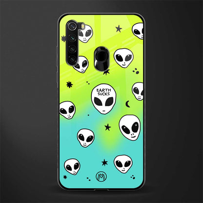 earth sucks neon edition glass case for redmi note 8 image