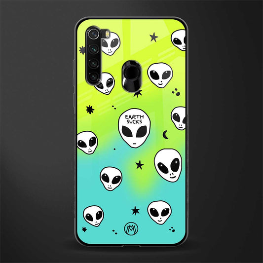 earth sucks neon edition glass case for redmi note 8 image
