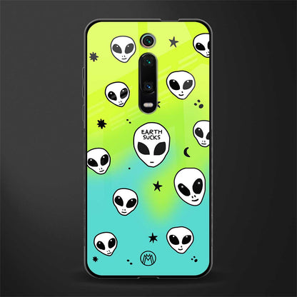 earth sucks neon edition glass case for redmi k20 image