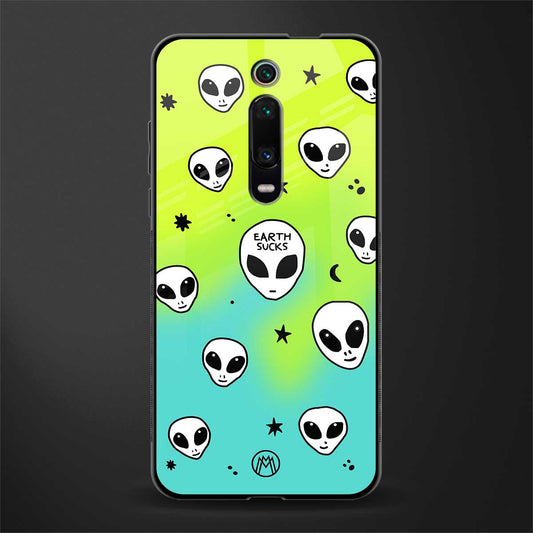 earth sucks neon edition glass case for redmi k20 image