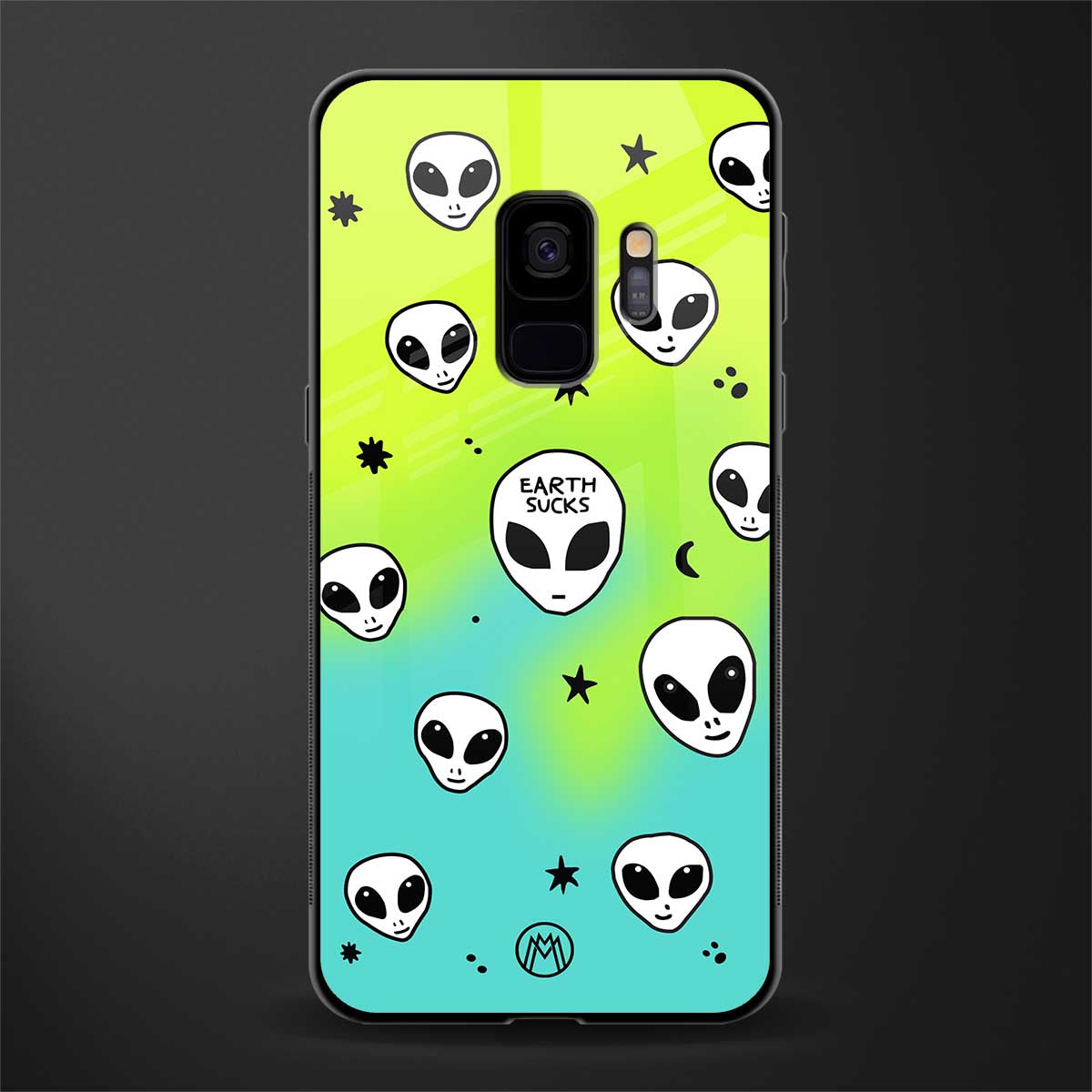 earth sucks neon edition glass case for samsung galaxy s9 image