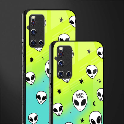 earth sucks neon edition glass case for vivo v19 image-2