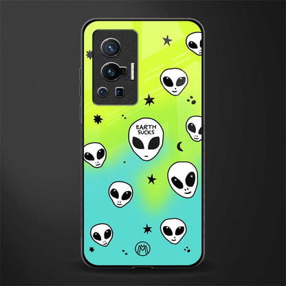 earth sucks neon edition glass case for vivo x70 pro image