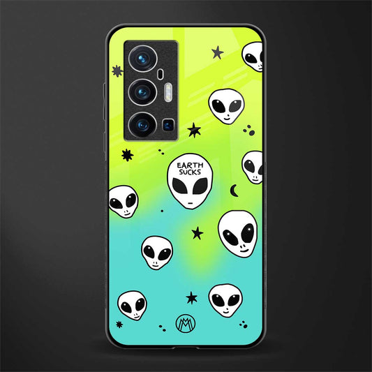 earth sucks neon edition glass case for vivo x70 pro plus image