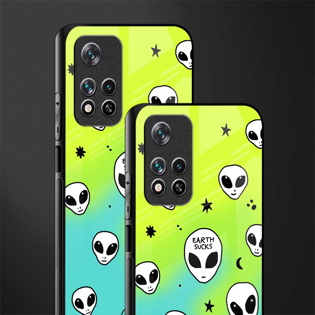 earth sucks neon edition glass case for xiaomi 11i 5g image-2