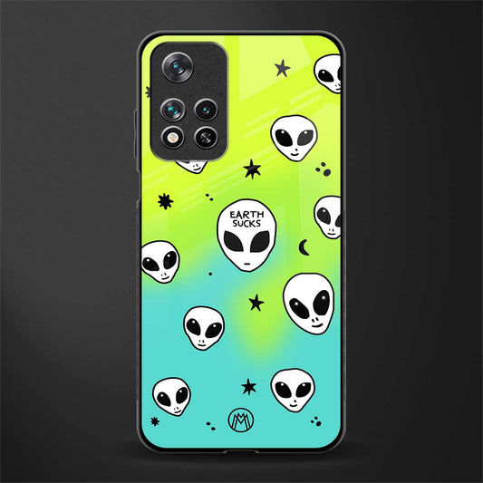 earth sucks neon edition glass case for xiaomi 11i 5g image