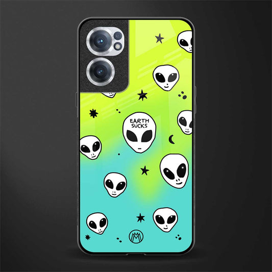 earth sucks neon edition glass case for oneplus nord ce 2 5g image