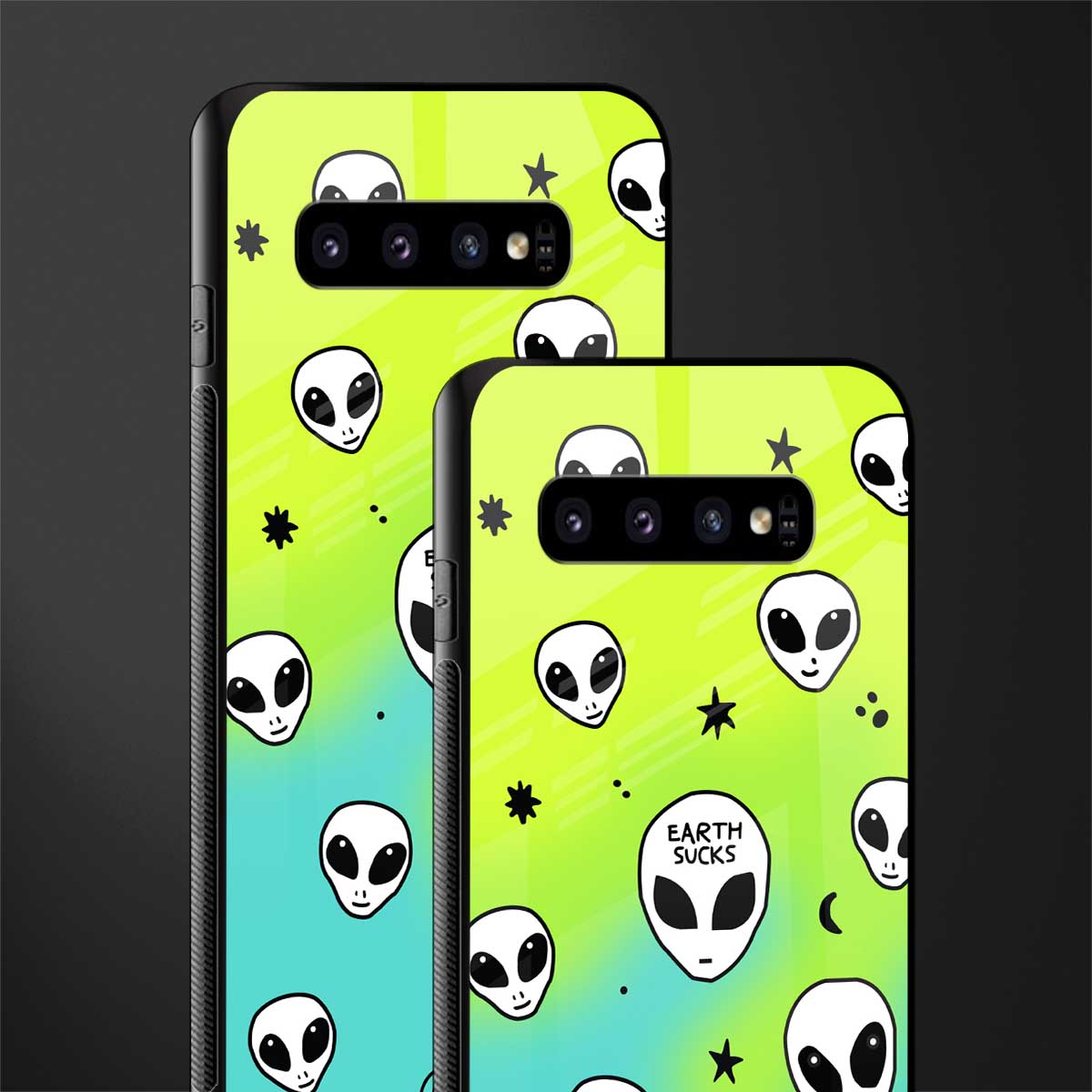 earth sucks neon edition glass case for samsung galaxy s10 plus image-2