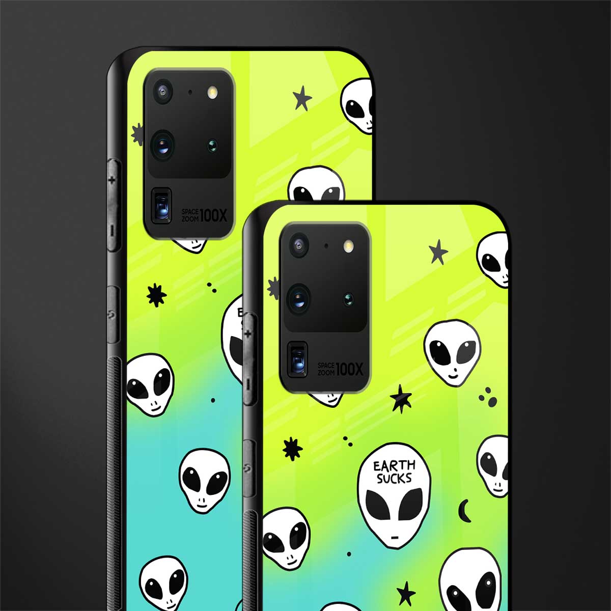 earth sucks neon edition glass case for samsung galaxy s20 ultra image-2