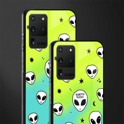 earth sucks neon edition glass case for samsung galaxy s20 ultra image-2