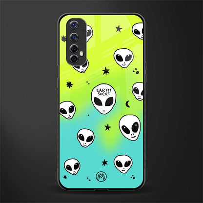 earth sucks neon edition glass case for realme 7 image