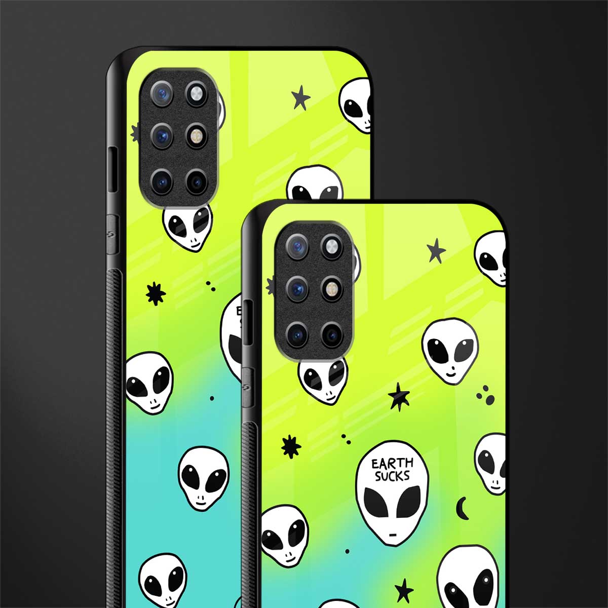earth sucks neon edition glass case for oneplus 8t image-2
