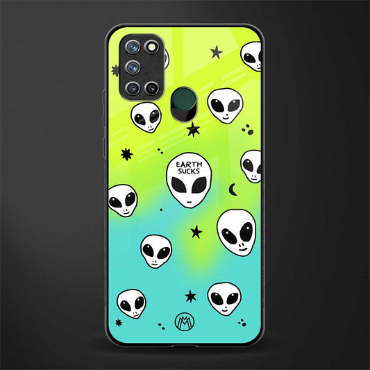 earth sucks neon edition glass case for realme 7i image