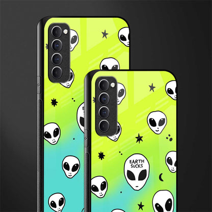 earth sucks neon edition glass case for oppo reno 4 pro image-2