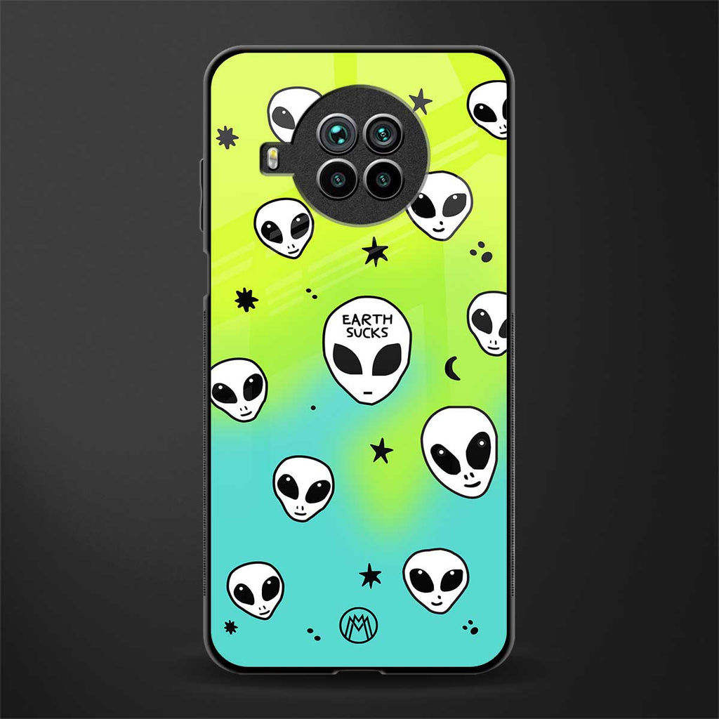 earth sucks neon edition glass case for mi 10i image