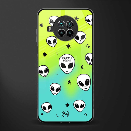 earth sucks neon edition glass case for mi 10i image