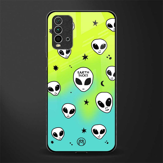 earth sucks neon edition glass case for redmi 9 power image