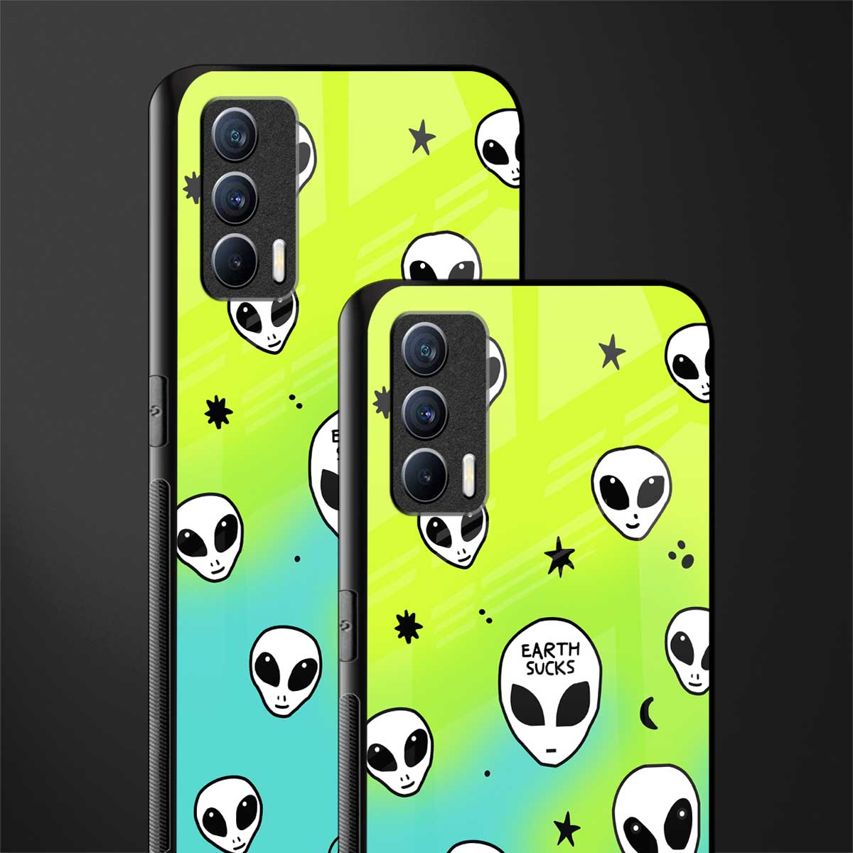 earth sucks neon edition glass case for realme x7 image-2