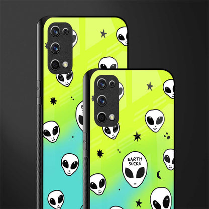 earth sucks neon edition glass case for realme x7 pro image-2