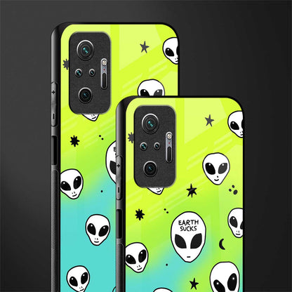 earth sucks neon edition glass case for redmi note 10 pro image-2
