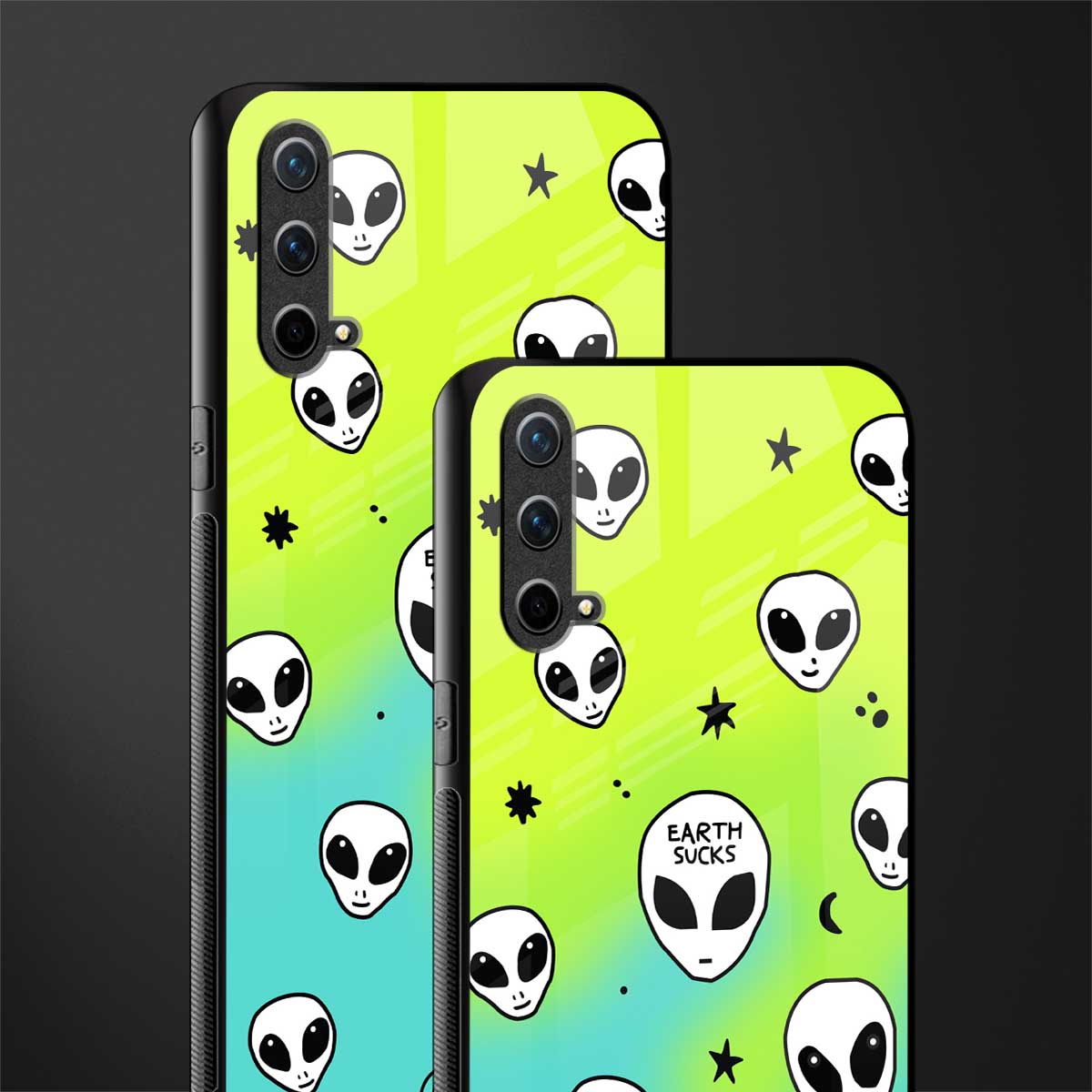 earth sucks neon edition glass case for oneplus nord ce 5g image-2