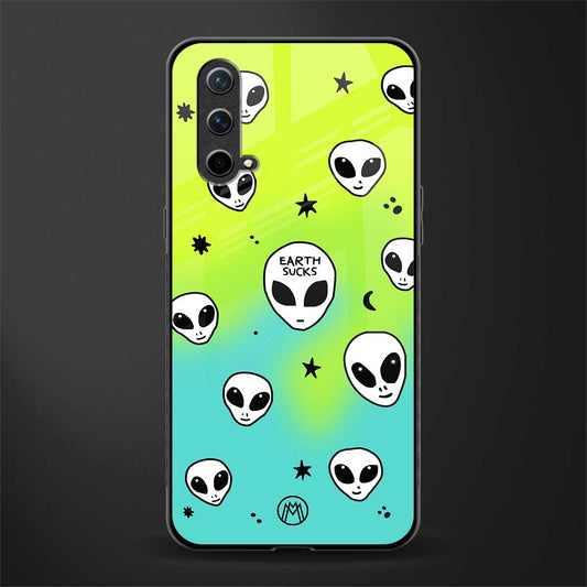 earth sucks neon edition glass case for oneplus nord ce 5g image
