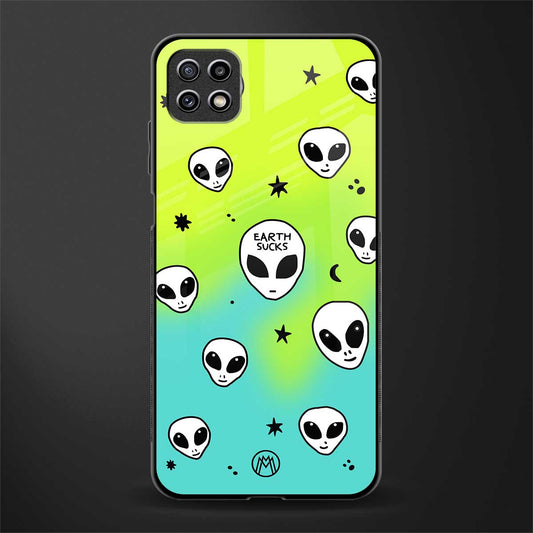 earth sucks neon edition glass case for samsung galaxy a22 5g image