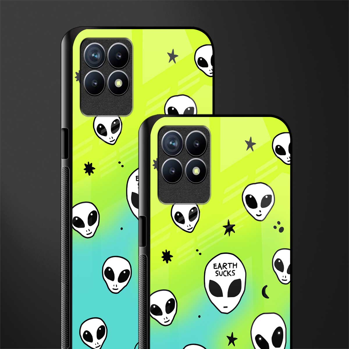 earth sucks neon edition glass case for realme narzo 50 image-2