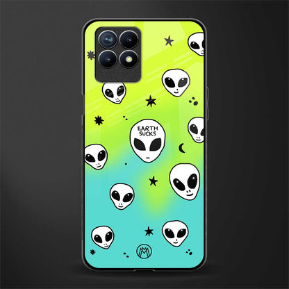 earth sucks neon edition glass case for realme 8i image