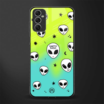 earth sucks neon edition glass case for samsung galaxy m52 5g image
