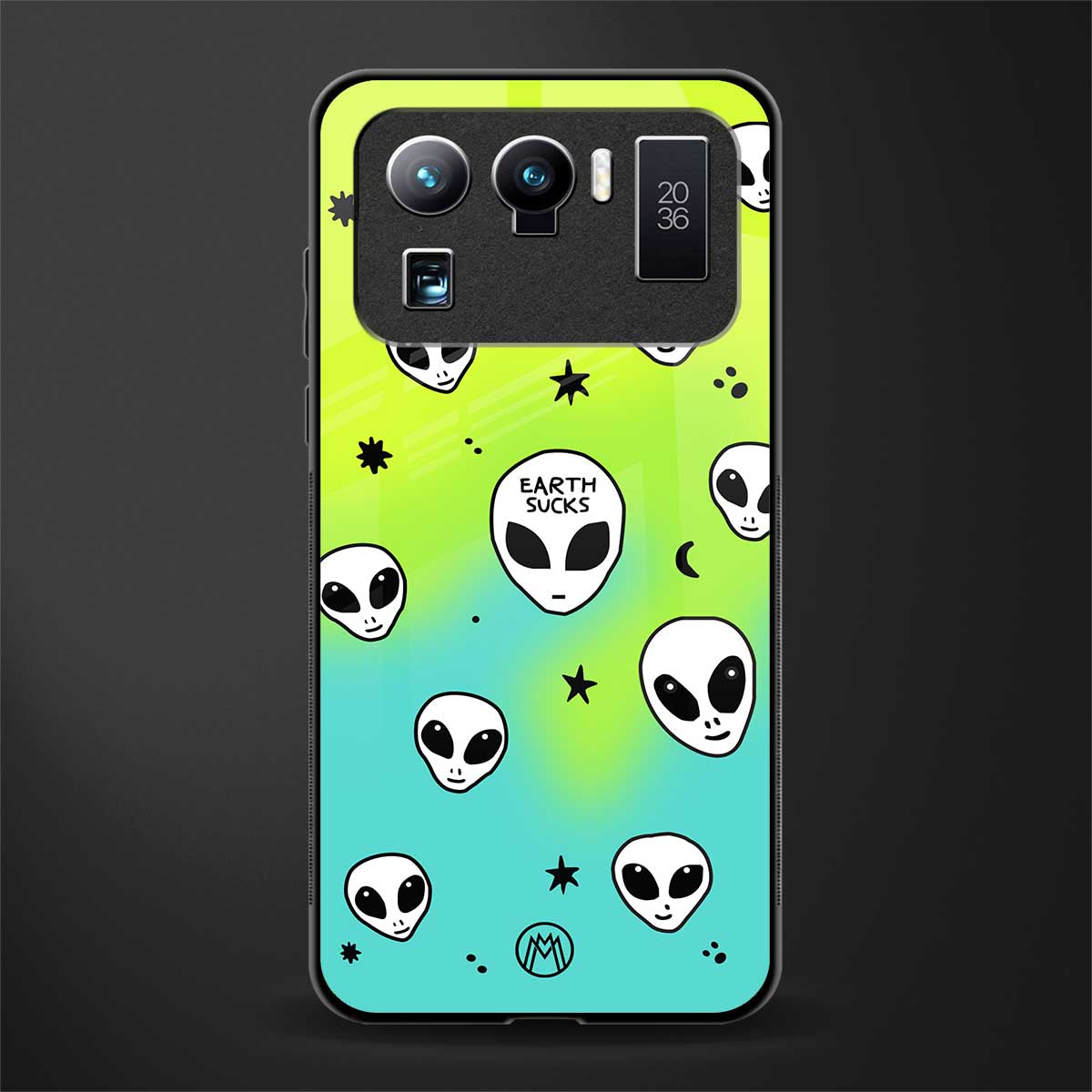 earth sucks neon edition glass case for mi 11 ultra 5g image