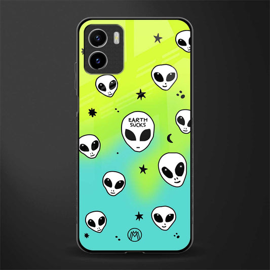 earth sucks neon edition glass case for vivo y15s image