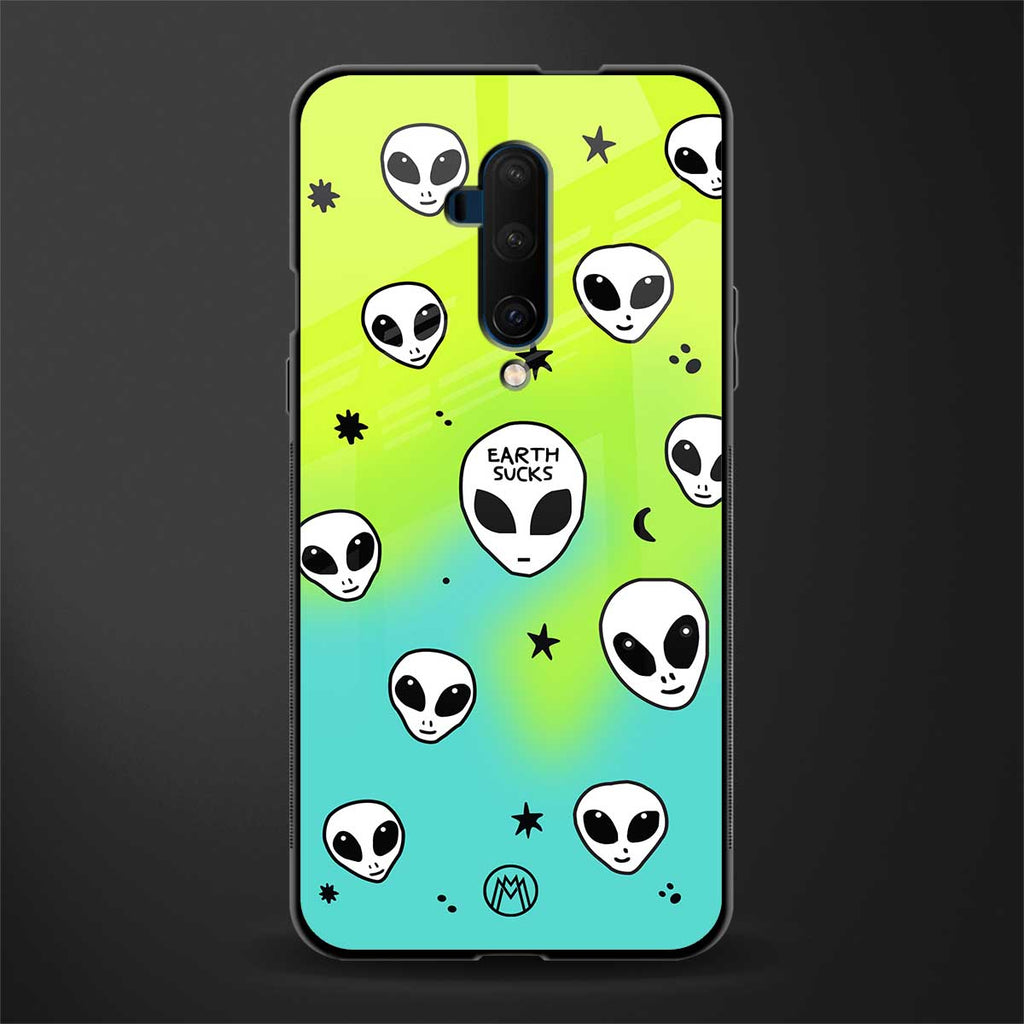 earth sucks neon edition glass case for oneplus 7t pro image