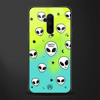 earth sucks neon edition glass case for oneplus 7t pro image
