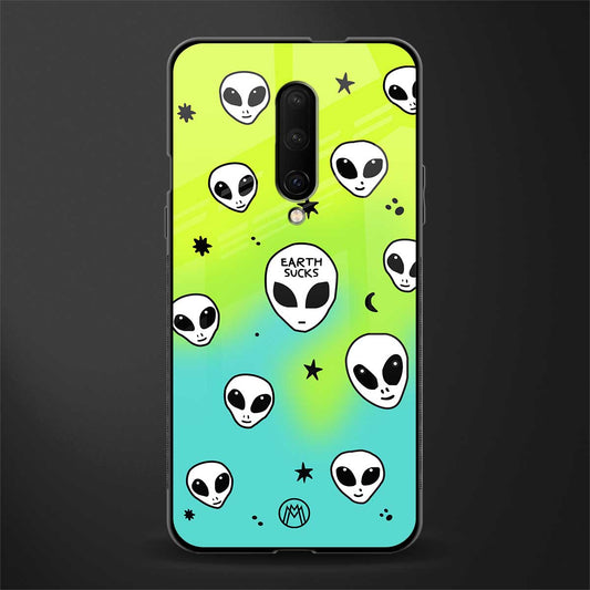 earth sucks neon edition glass case for oneplus 7 pro image