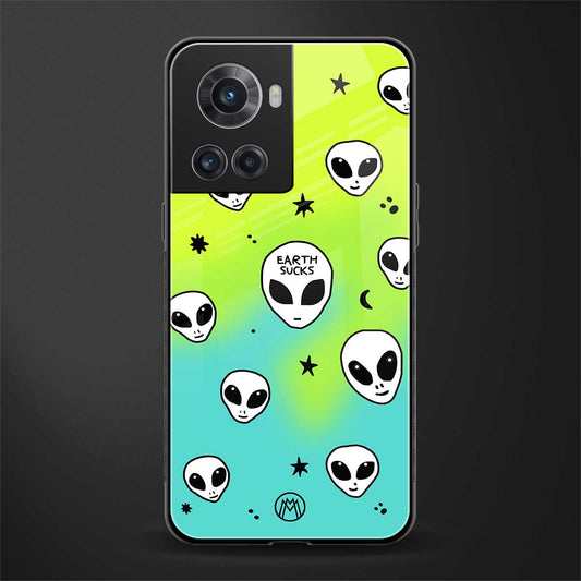 earth sucks neon edition back phone cover | glass case for oneplus 10r 5g