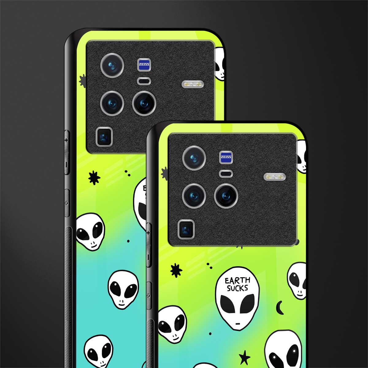 earth sucks neon edition glass case for vivo x80 pro 5g image-2