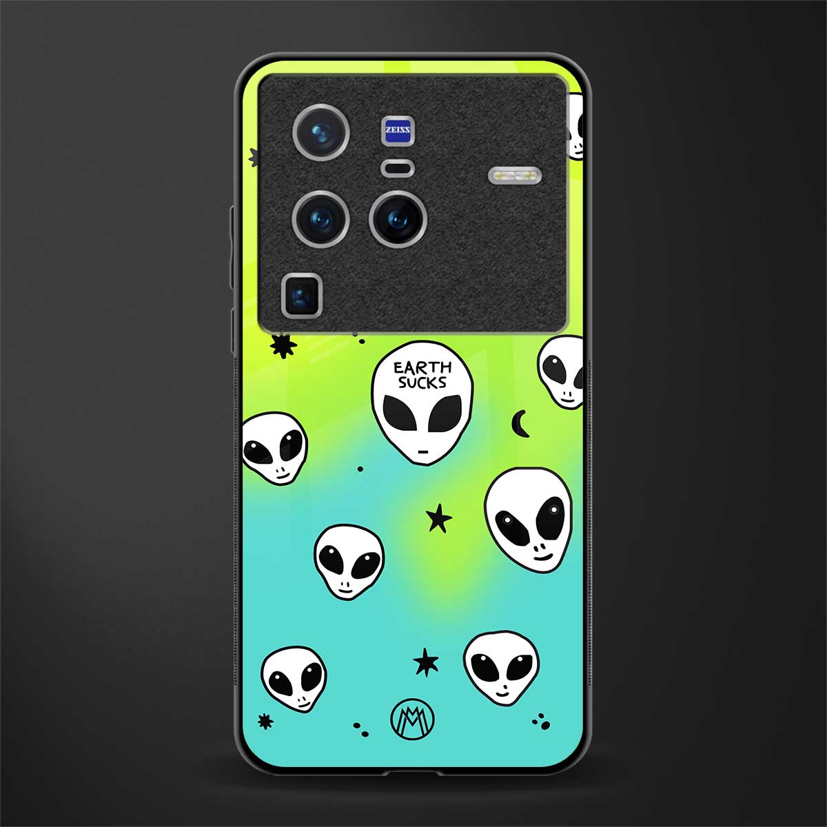 earth sucks neon edition glass case for vivo x80 pro 5g image