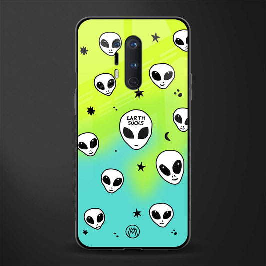 earth sucks neon edition glass case for oneplus 8 pro image