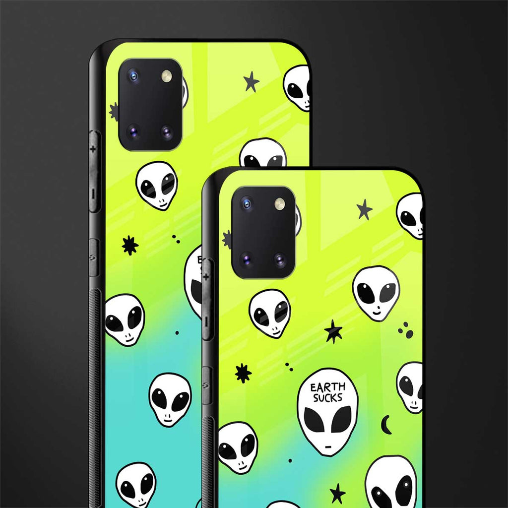 earth sucks neon edition glass case for samsung a81 image-2