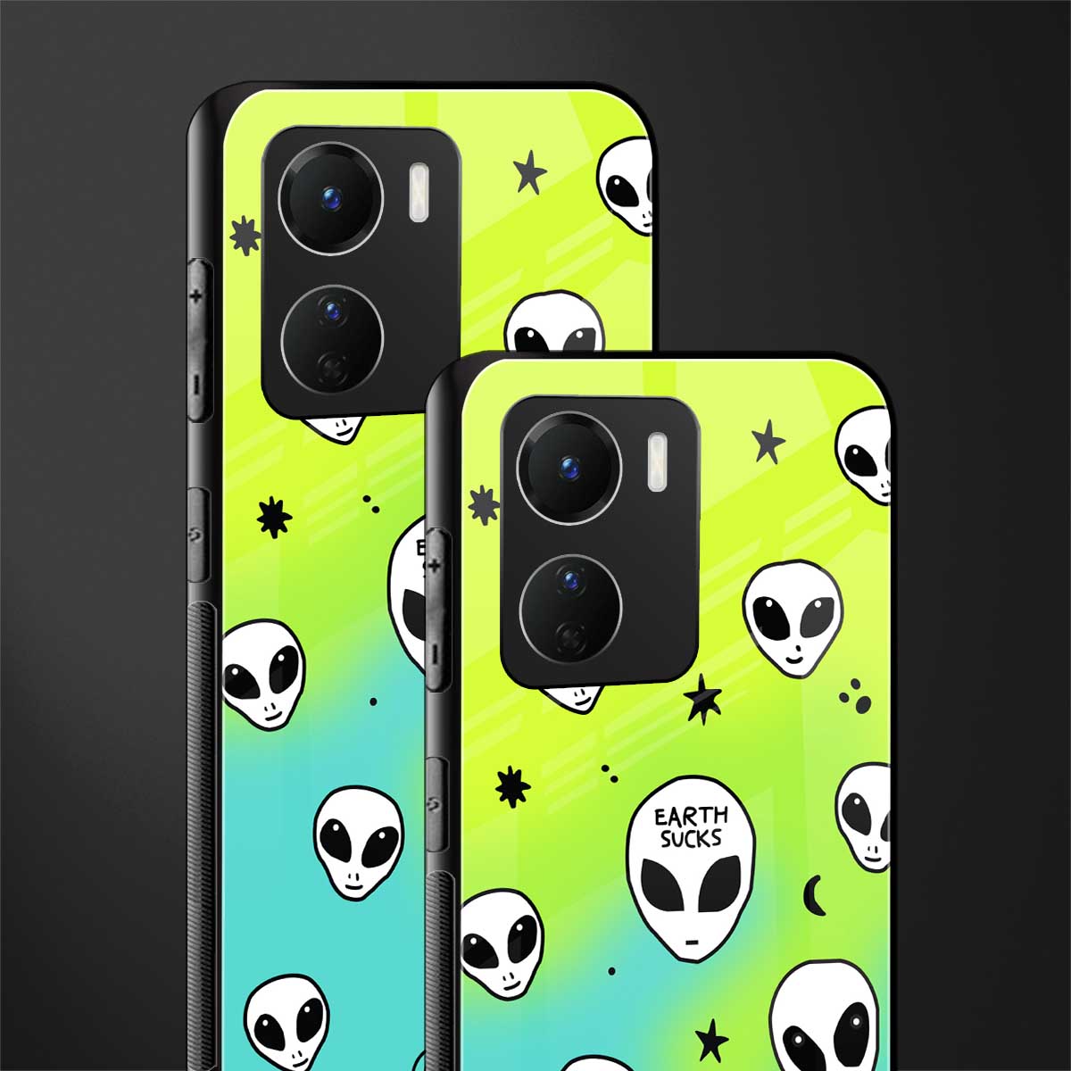 earth sucks neon edition back phone cover | glass case for vivo y16