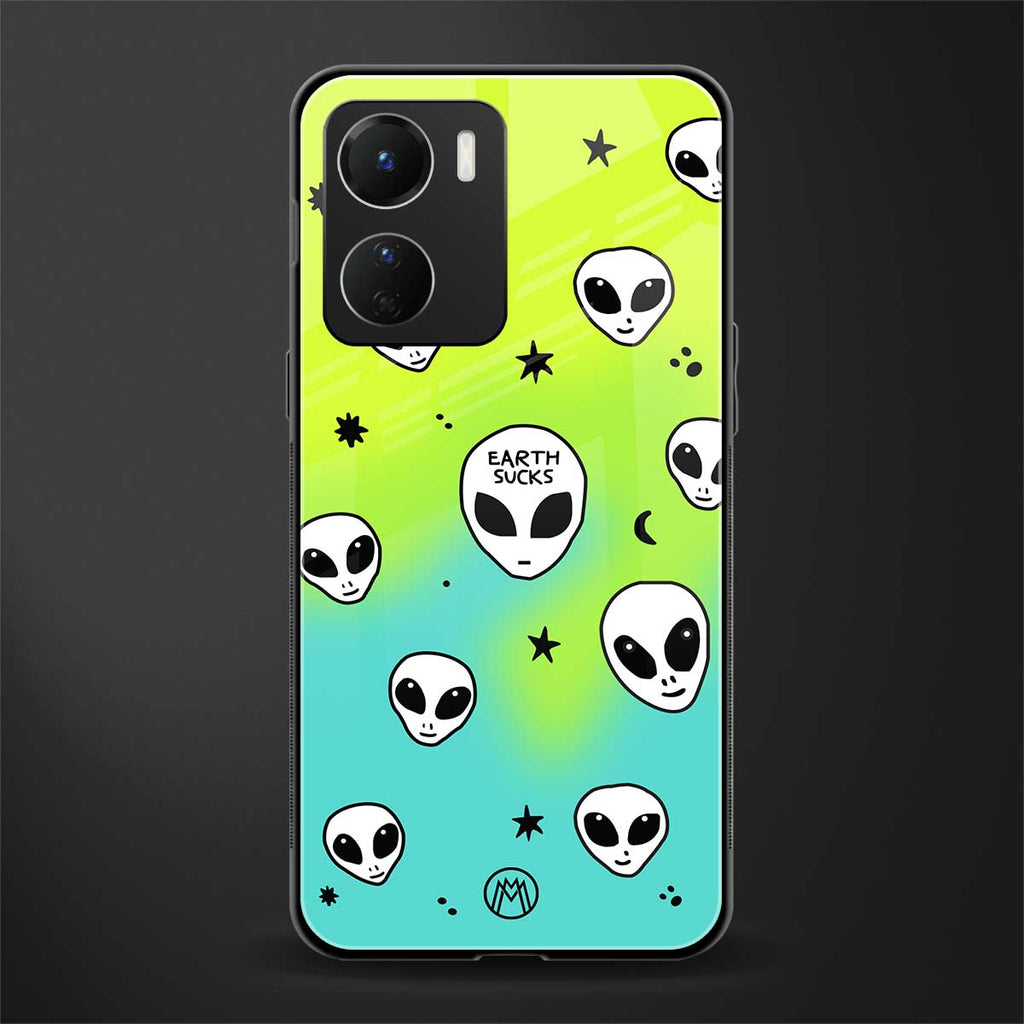 earth sucks neon edition back phone cover | glass case for vivo y16