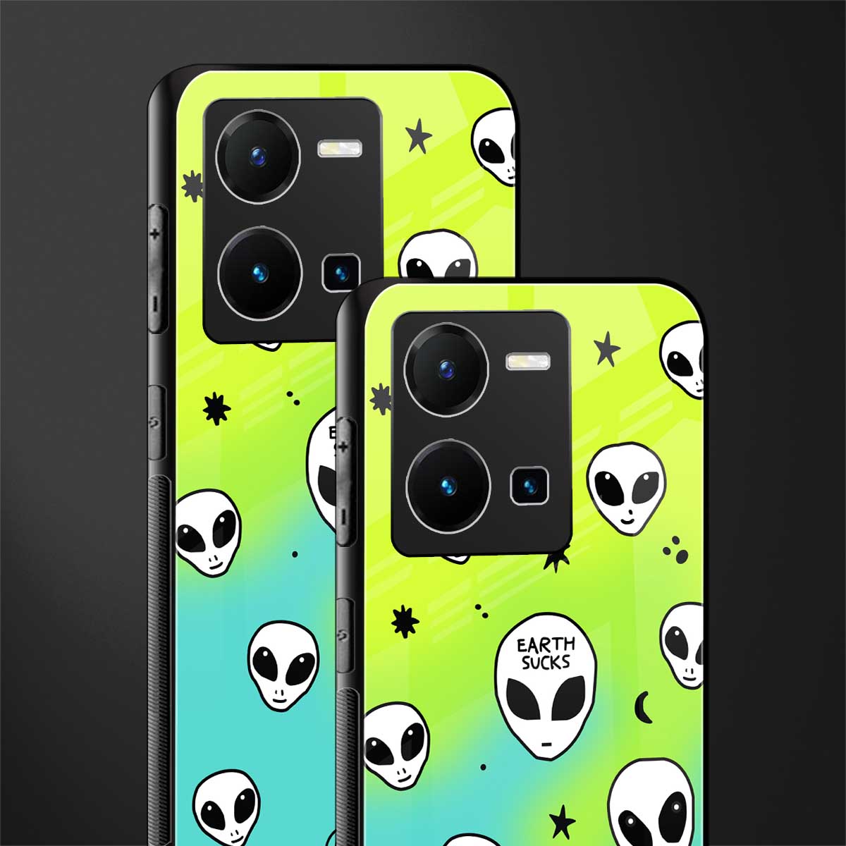 earth sucks neon edition back phone cover | glass case for vivo y35 4g