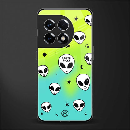earth sucks neon edition back phone cover | glass case for oneplus 11r